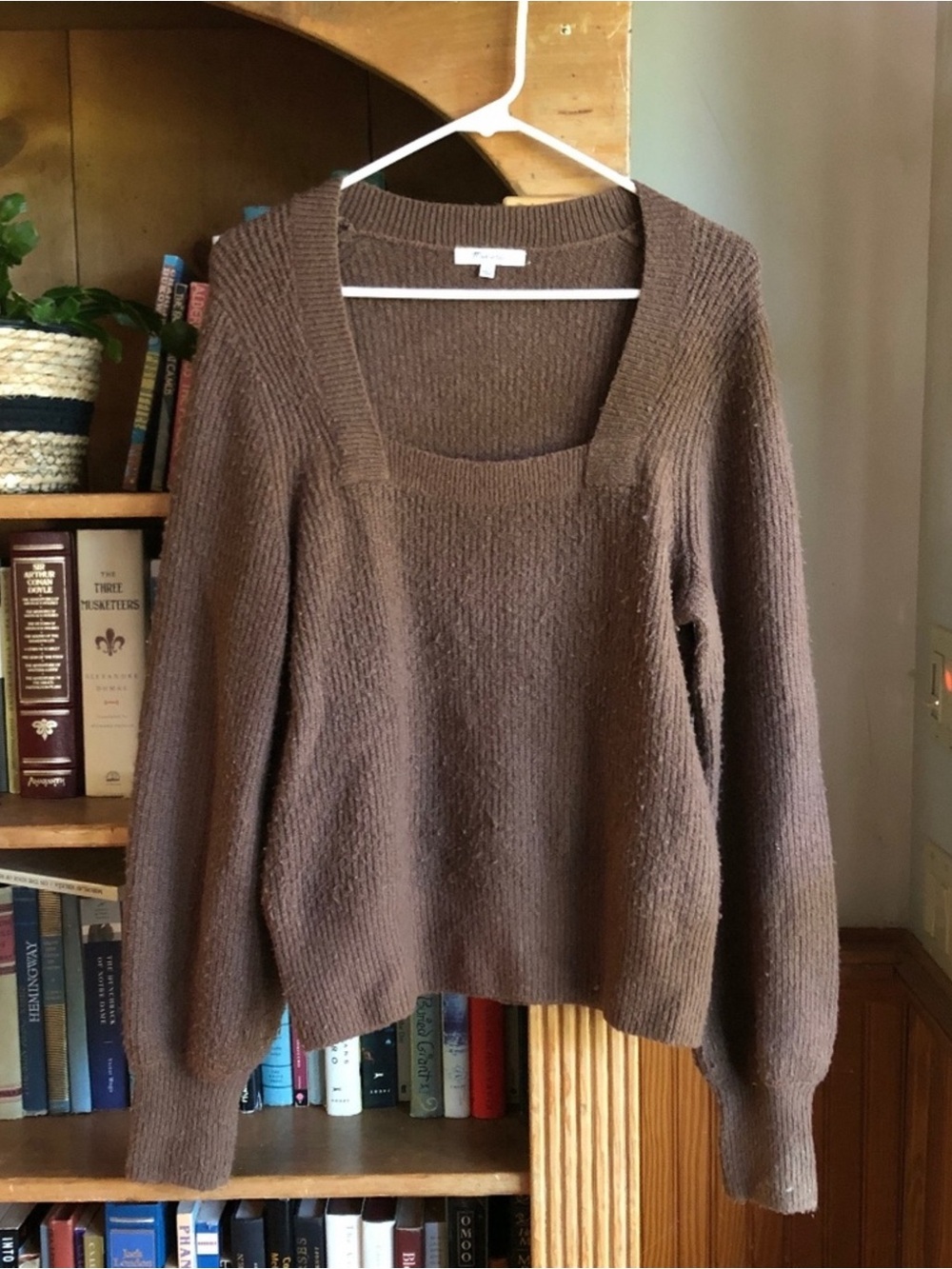 Madewell Brown Scoop Neck Sweater